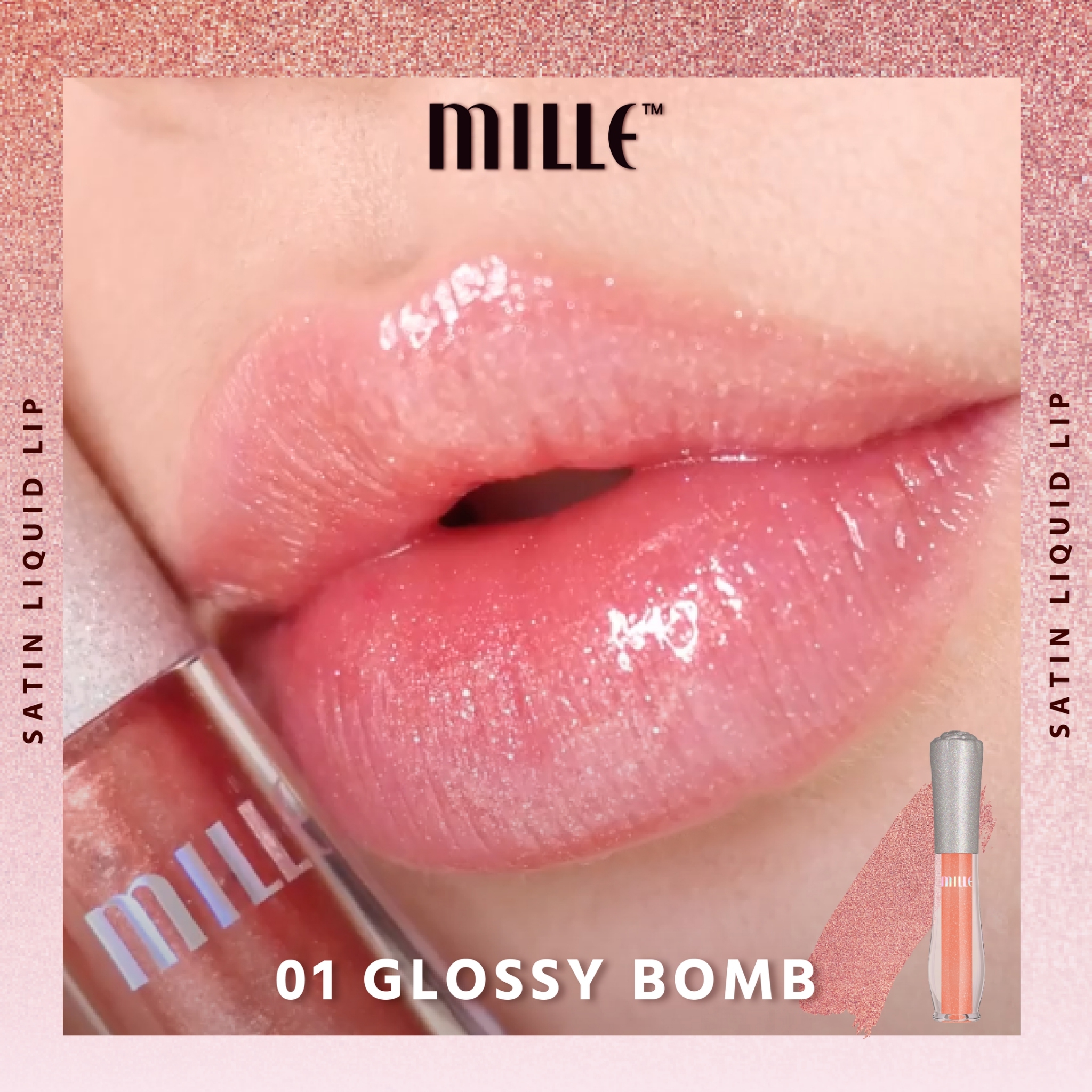 Mille, Mille รีวิว, Mille ราคา, Mille Crystal Reflection Satin Glaze Lip, Mille Crystal Reflection Satin Glaze Lip รีวิว, Mille Crystal Reflection Satin Glaze Lip ราคา, Crystal Reflection Satin Glaze Lip, Mille Crystal Reflection Satin Glaze Lip 1.7ml, Mille Crystal Reflection Satin Glaze Lip #05 Daydream, ลิปแมตต์, ลิปกลอส, ลิปสติก, ลิป