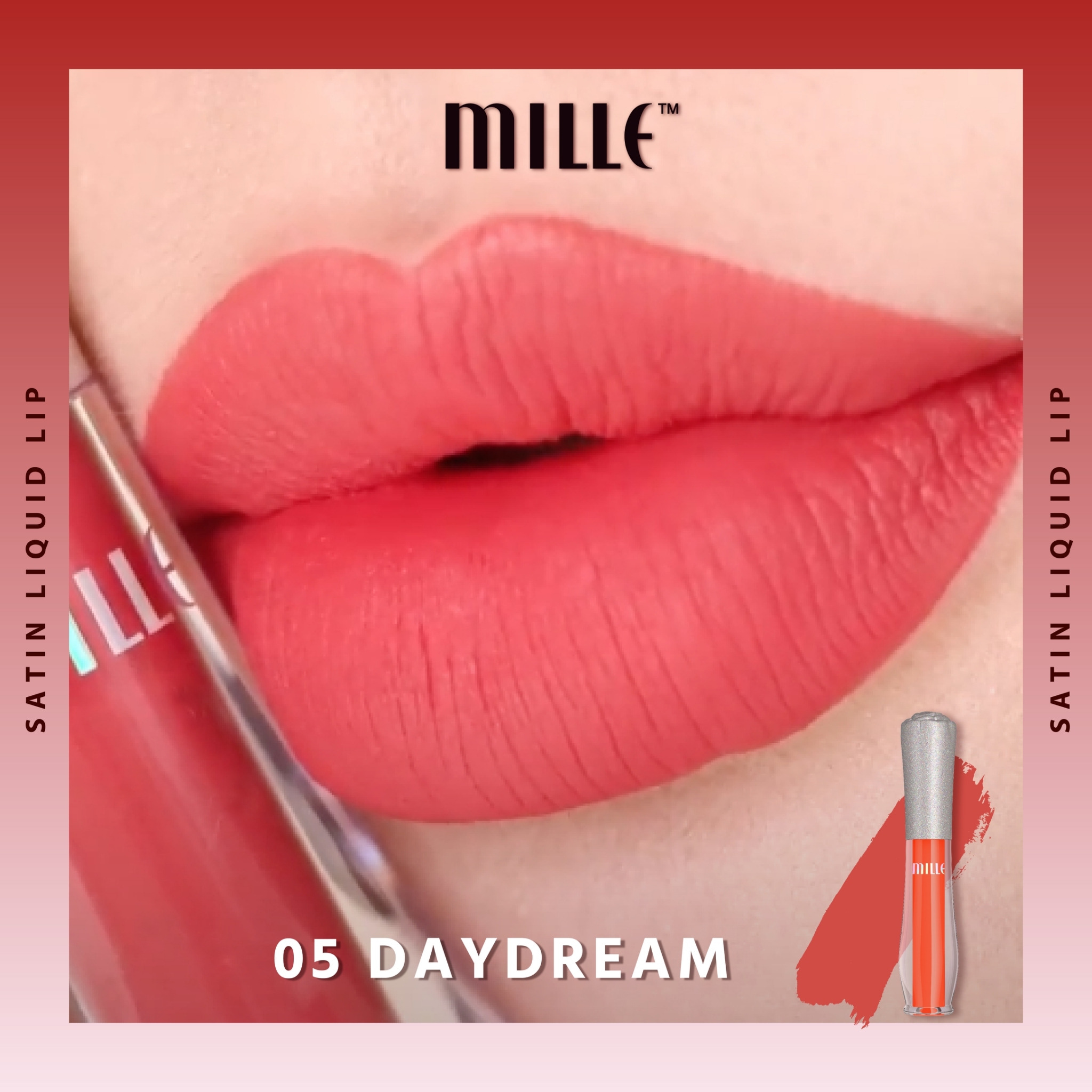 Mille, Mille รีวิว, Mille ราคา, Mille Crystal Reflection Satin Glaze Lip, Mille Crystal Reflection Satin Glaze Lip รีวิว, Mille Crystal Reflection Satin Glaze Lip ราคา, Crystal Reflection Satin Glaze Lip, Mille Crystal Reflection Satin Glaze Lip 1.7ml, Mille Crystal Reflection Satin Glaze Lip #05 Daydream, ลิปแมตต์, ลิปกลอส, ลิปสติก, ลิป