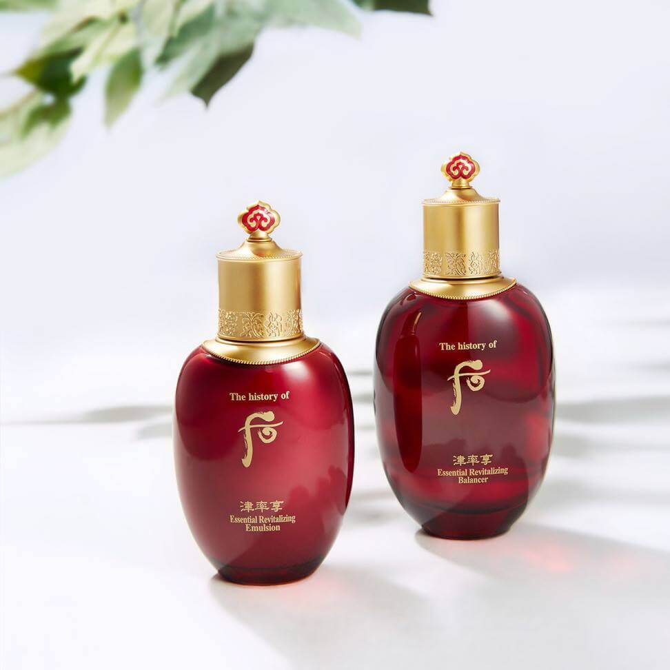 The History of Whoo Jinyulhyang Essential Revitalizing Emulsion อิมัลชั่นเนื้อสบายผิว ให้ผิวนุ่มยืดหยุ่น ให้ผิวกลับมาเนียนนุ่มชุ่มชื่นดูเปล่งปลั่ง พร้อมลดเลือนริ้วรอยแห่งวัย   The History of Whoo Jinyulhyang Essential Revitalizing Balancer  โลชั่นเนื้อสัมผัสสดชื่น สบายผิว คืนความเนียนนุ่มชุ่มชื้นโดยไม่ทิ้งความรู้สึกเหนียวเหนอะหนะ