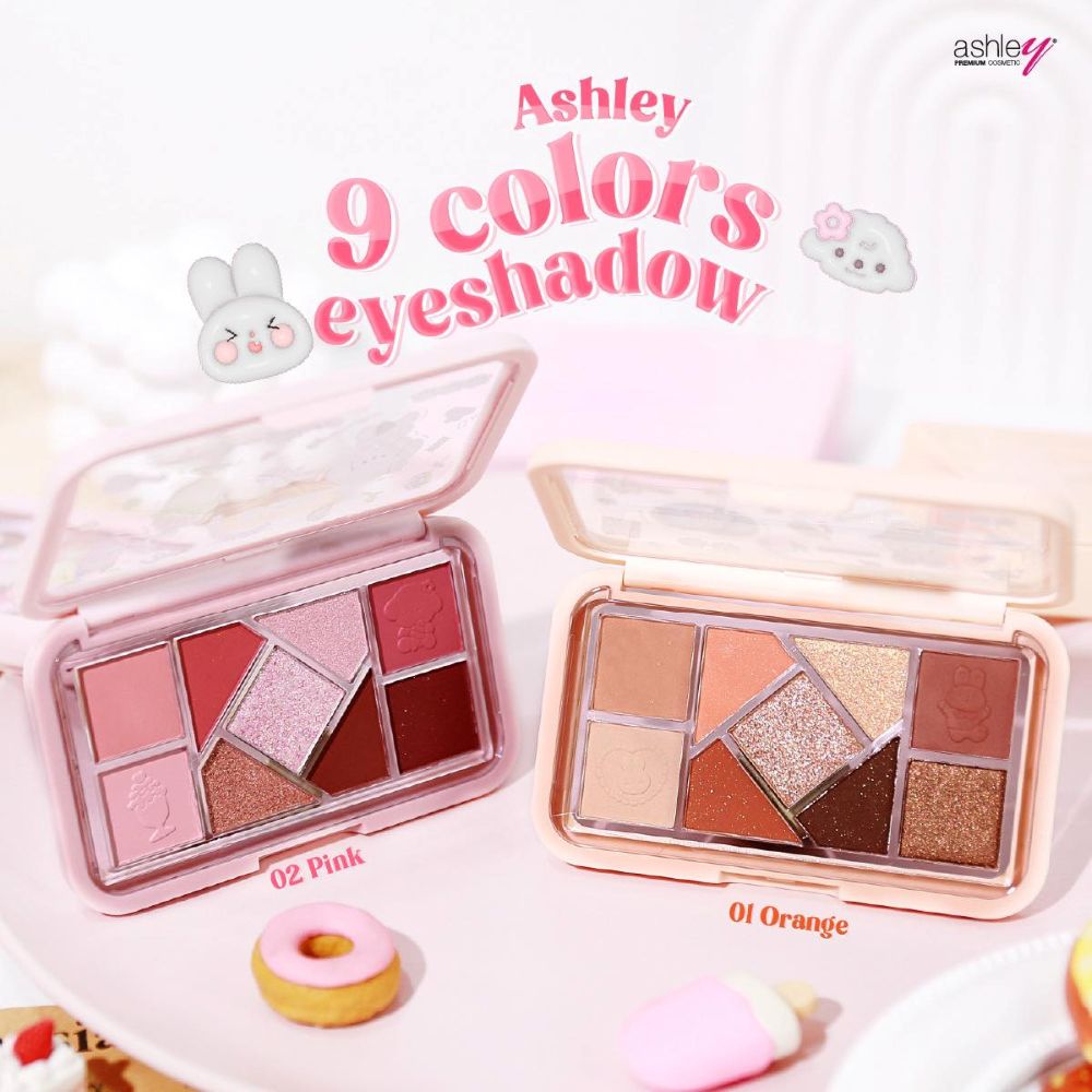 A 426 ASHLEY 9 COLORS EYESHADOW No.01 8.4g,ASHLEY ราคา , ASHLEY  รีวิว , ASHLEY ซื้อ , ASHLEY พาเลทแต่งหน้า